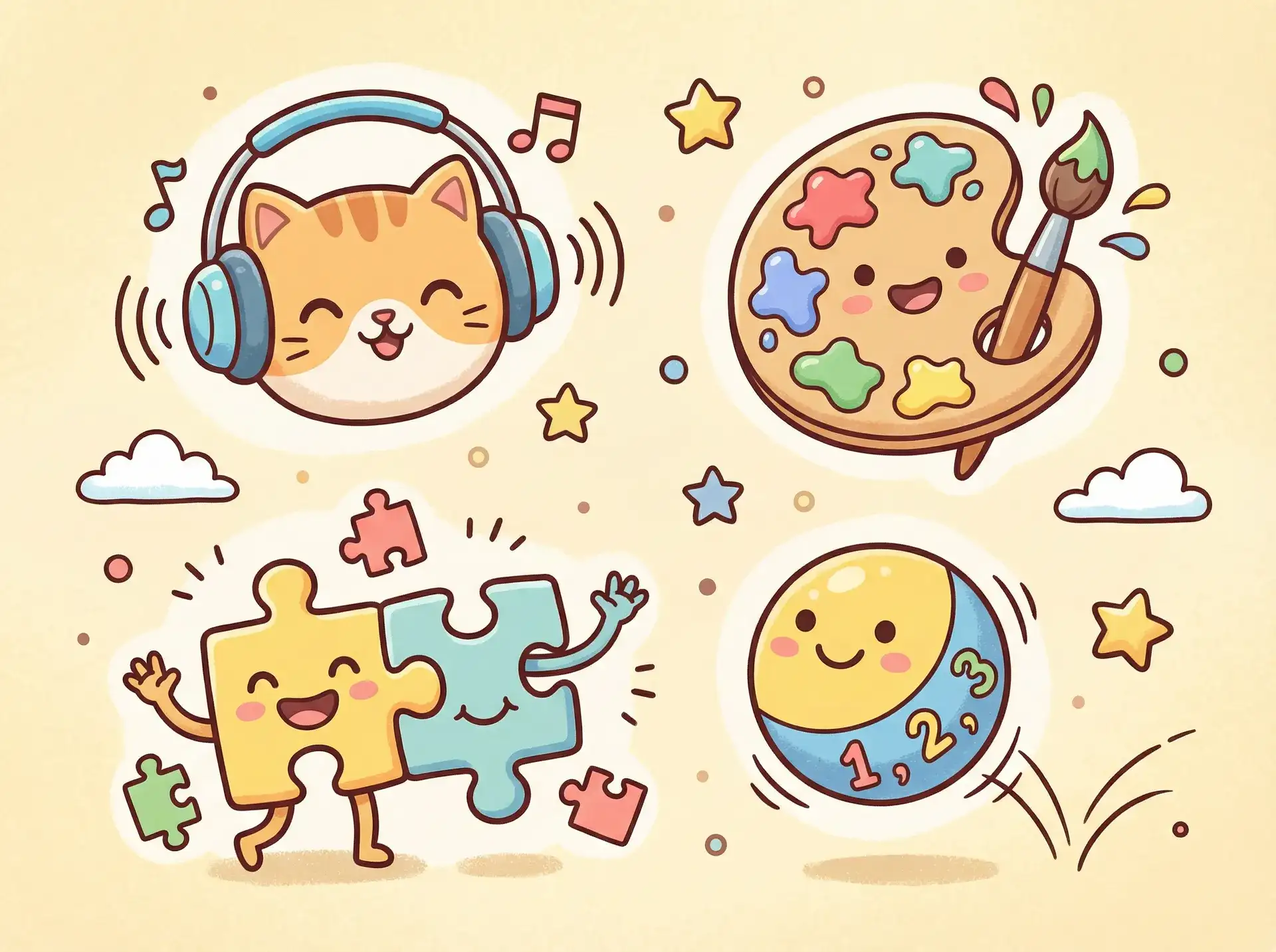 小朋友的手工作品 - 侧田曹格 益智创作